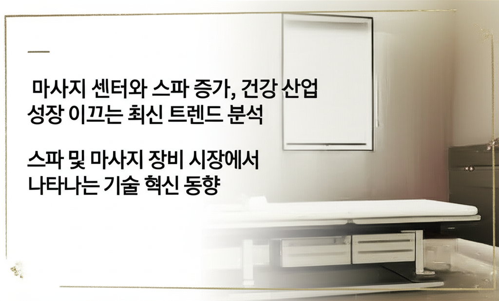 스파 및 마사지 장비 시장에서 나타나는 기술 혁신 동향